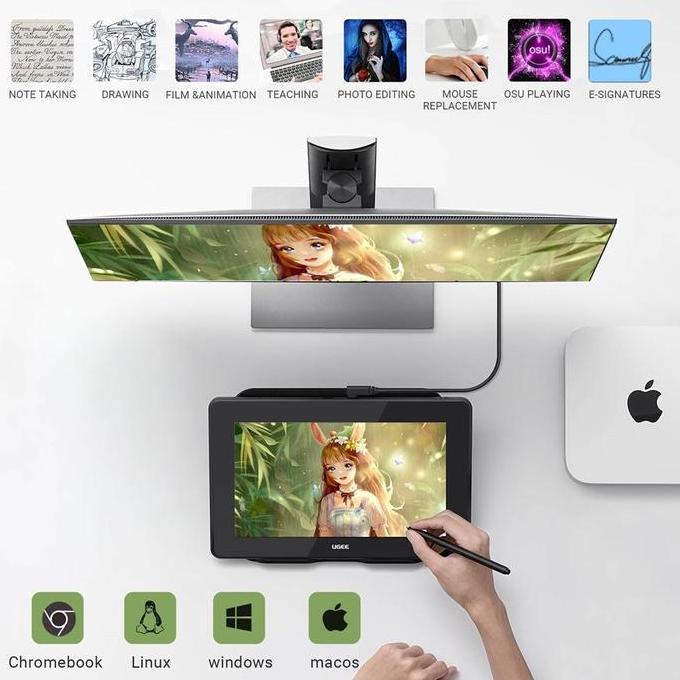 UGEE Pen Display U1200 Drawing Pen Tablet
