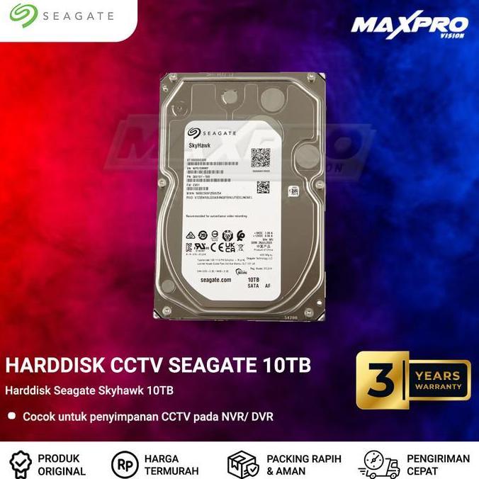 TERBARU - SEAGATE - HDD SEAGATE SKYHAWK 10TB GARANSI 3 TAHUN