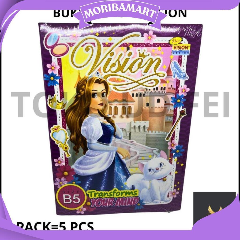 (1 PACK=6 PCS) BUKU TULIS VISION B5/ BUKU TULIS BOXY/ BUKU TULIS B5 BOXY VISION UDF