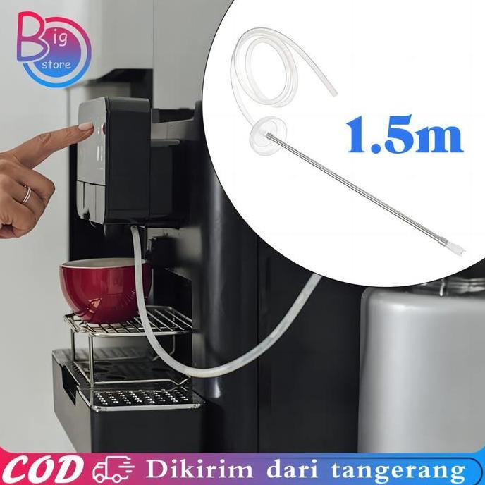 GABRIESEN 1.5 Meter Selang Silikon Pompa Galon Elektrik Pipa Galon Stainless 304 Pipa Selang Air Pom
