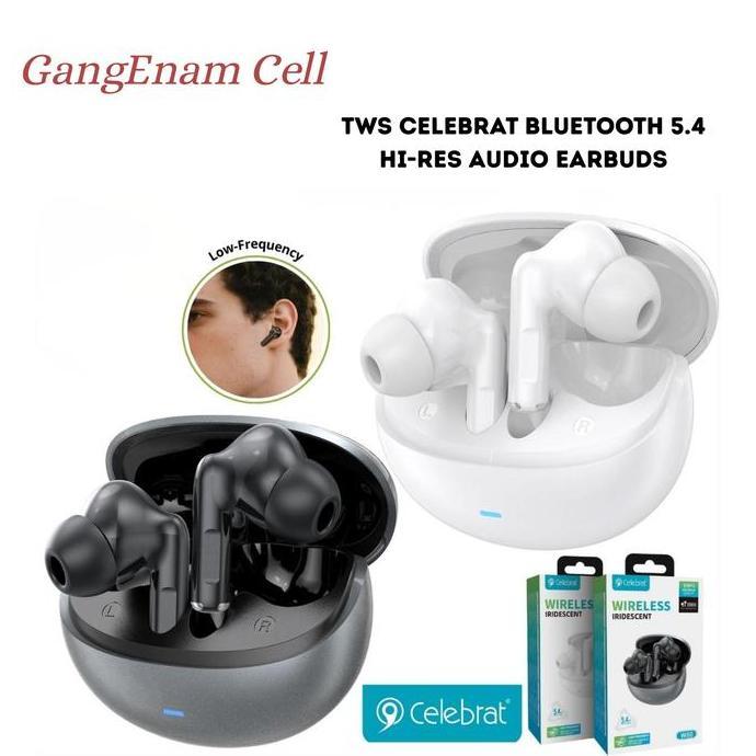 ESWANE TWS Celebrat W80 Wireless Earphones Bluetooth 5.4 Stereo Sound Rich Bass Waterproof Original