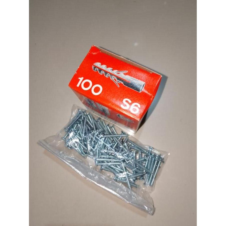 ICEBAHSA_SELLER - BAUT SKRUP STAPING DAN FISHER S6 SKRUP SATU SET / SATU PASANG 100 PCS