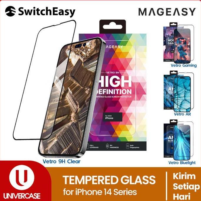 Tempered Glass iPhone 14 Pro Max Plus / 13 MagEasy Vetro Anti Gores