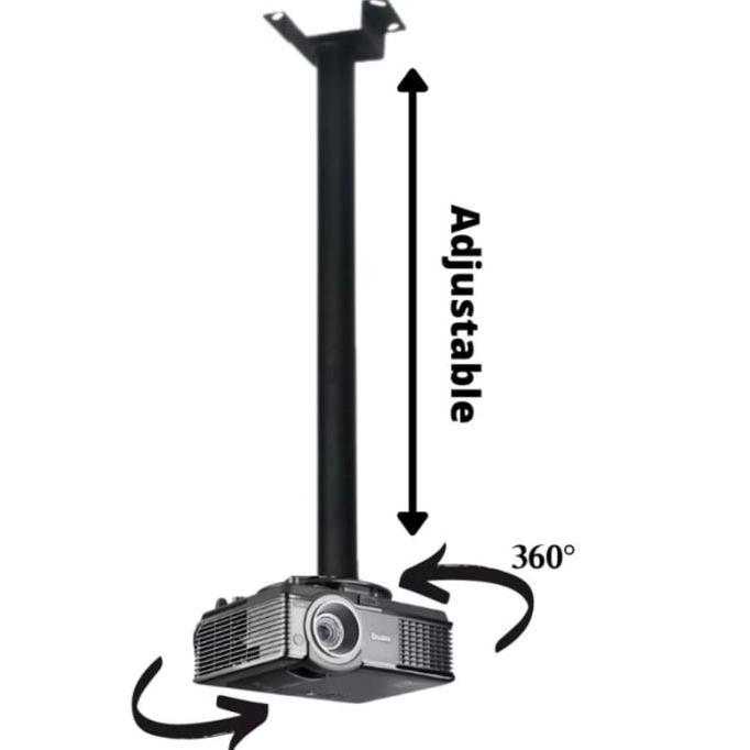 DY118 >> Bracket Braket Proyektor Gantung 1 Meter Adjustable 360 Ceiling Mount Projector Gantung Inf