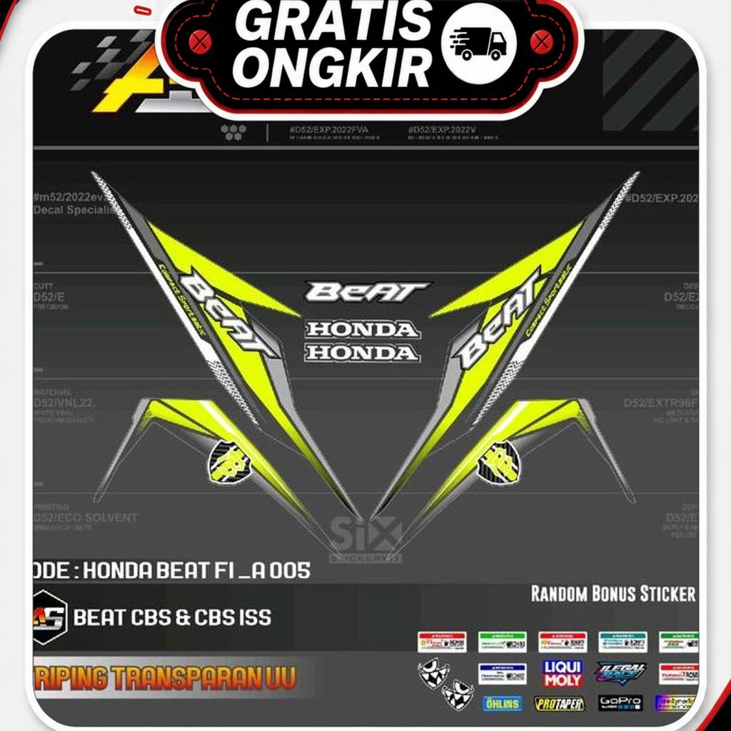 Striping Transparan Beat Esp 2019/Sticker Vareasi Beat 2019 Transparan Uv