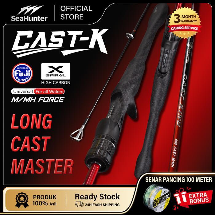 [Kedatangan Baru] Seahunter CAST KING Joran Pancing 180cm/198cm M/MH Power Carbon Cloth FUJI O Ring 