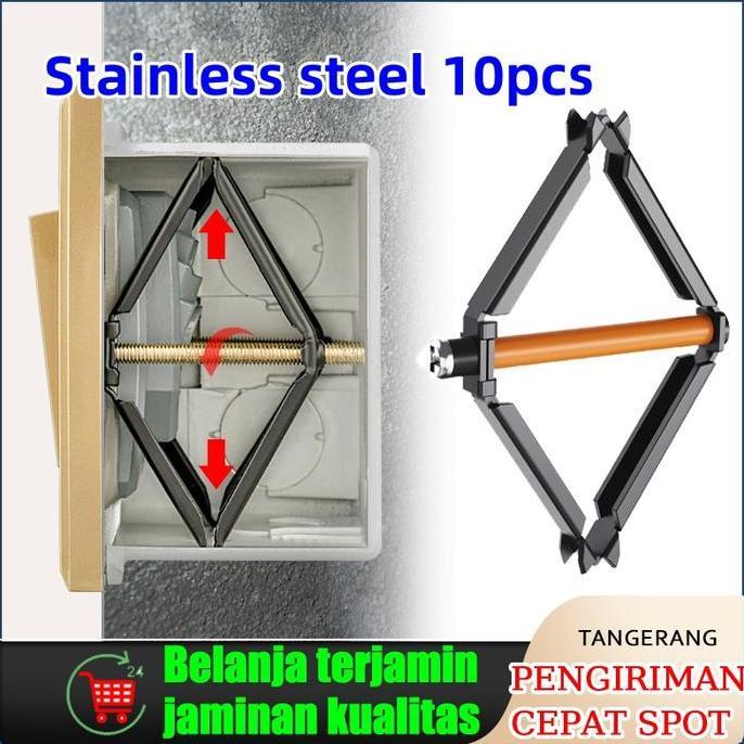 CALYEUM 10PC 86mm Per Dinding Tanpa Inbow Kotak Perbaikan Sekrup Steker Switch