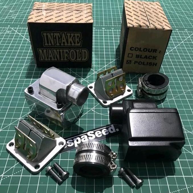 Intake Manifold Manipol Susun Vespa Komplit Membran Rxz
