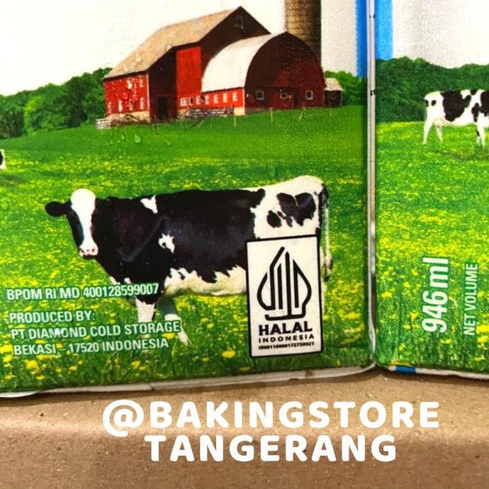 Cow- Susu Segar Fresh Milk Diamond 946 Ml | Susu Pasteurisasi Diamond