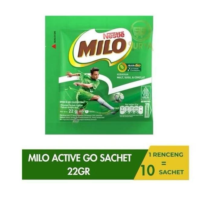 Milky- Nestle Milo Activ-Go 1 Renceng 10 Sachet @22G