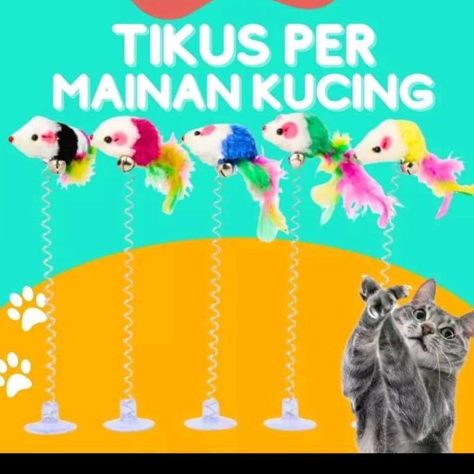 Gato - Spring Lonceng Tikus - Mainan Kucing Tikus Per