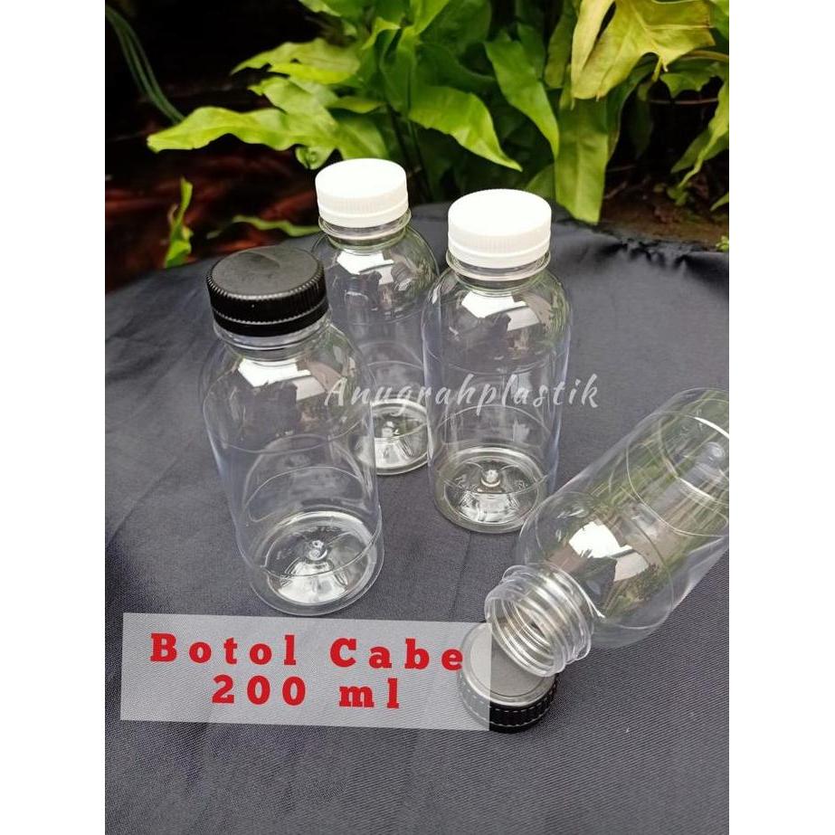 {{{{{{] Botol Cabe 200 ml / Botol Plastik Cabe 200 ml short neck PER BALL isi 100 pcs