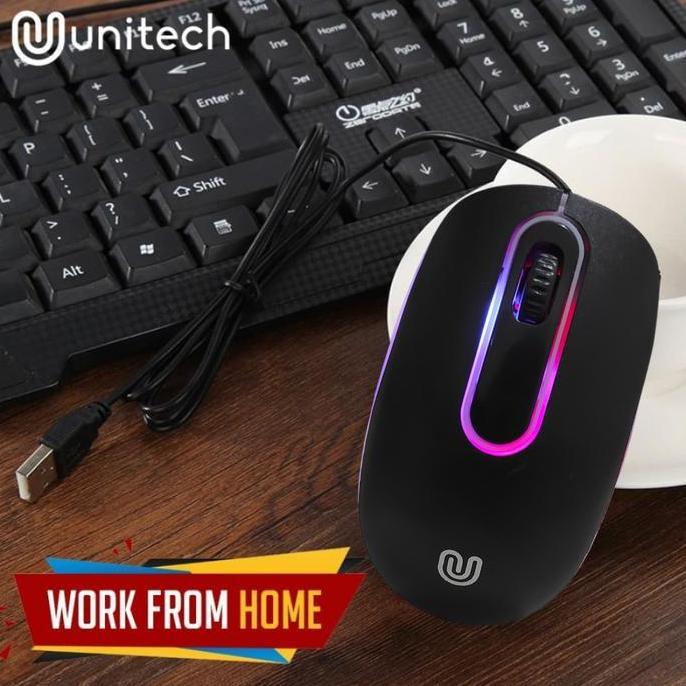 Mely- Mouse Kabel Unitech G7 Rgb Led Untuk Not Laptop Pc & Laptop 1200 Dpi