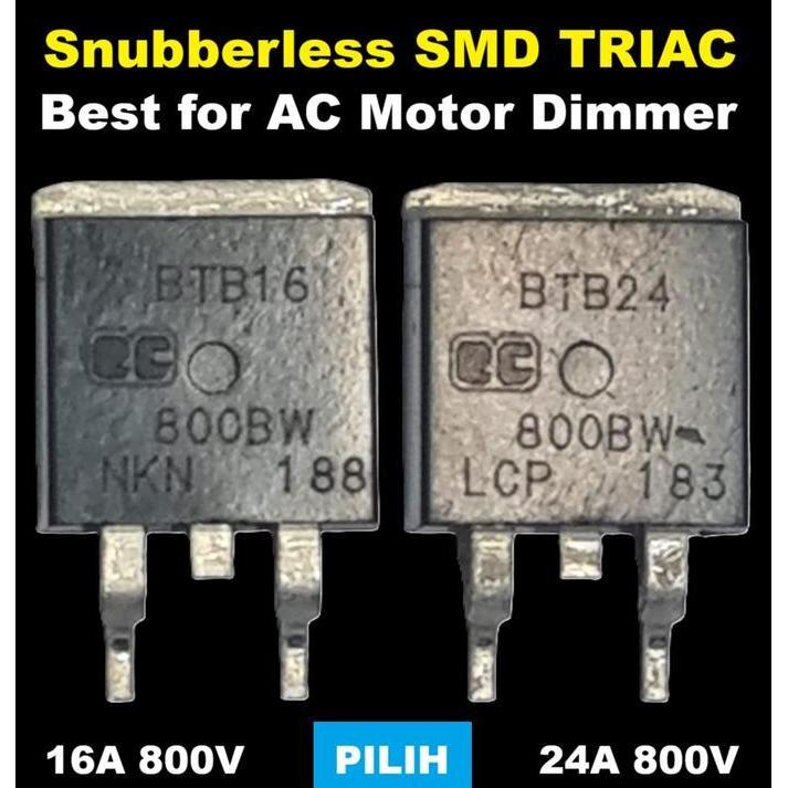 TRIAC SMD BTB24 BTB16 800BW Snubberless 800V 24A 16A Original Best for AC Motor Dimmer MI99