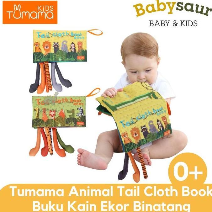 LARISS TUMAMA Animal Tail 3D Cloth Book Mainan Buku Kain Ekor Binatang Hewan Edukasi Anak Bayi0 3 6 