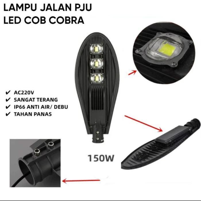LAMPU JALAN PJU COBRA LED COB 50 100 150 200W WATT ORIGINAL DAN TERPERCAYA