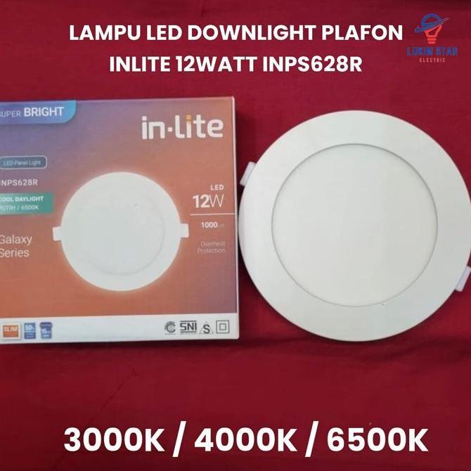 LAMPU DOWNLIGHT PLAFON INBOW 12W INLITE LED DOWNLIGHT PANEL INLITE 12 W WATT INPS628R