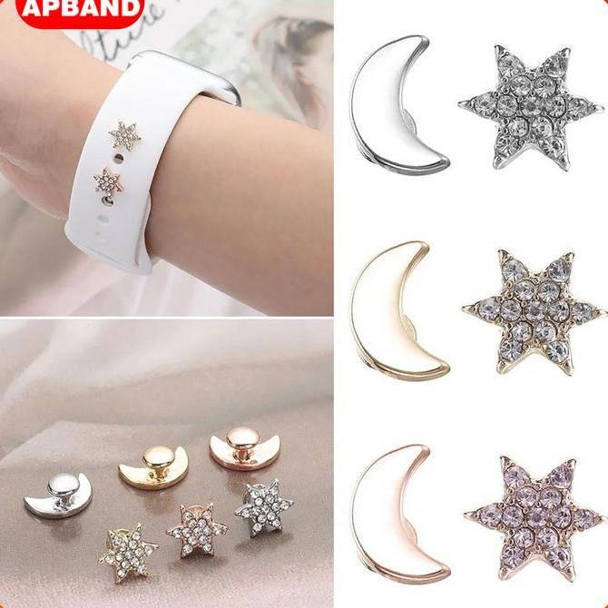Diamond Charms for Silicone Leather Strap Apple Watch iWatch Series 11 10 9 8 7 6 5 4 se Cutie Metal