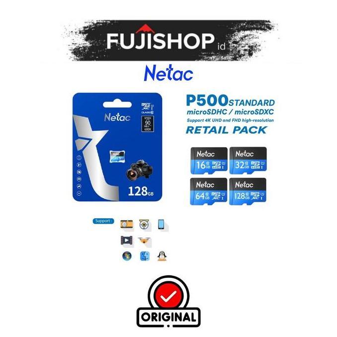 Bestseller- Netac MicroSD P500 Ultra Micro SD SDHC 16GB 32GB 128GB Retail Pack