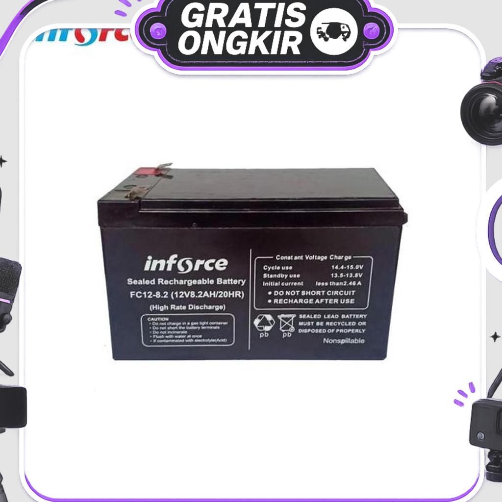 Baterai Ups Inforce Battery 12 V / 8.0 Ah 12V/ 8 Ah 8.2 Ah