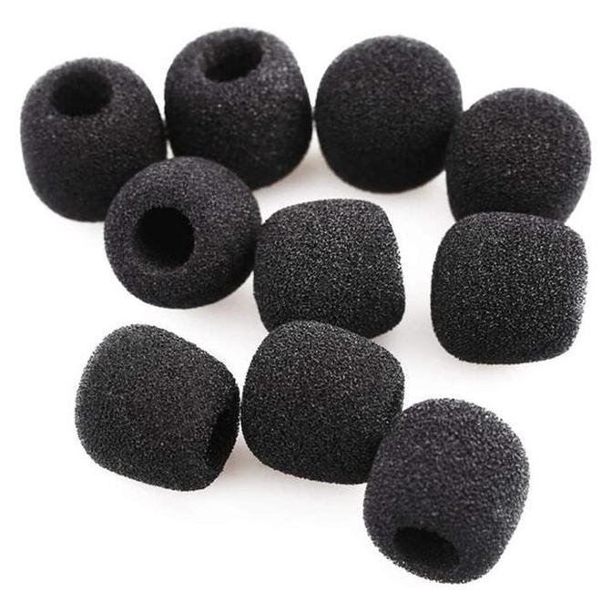 MUZACIO 10pcs Busa Mic Cover Headset Spons Microphone Foam Cover Kecil untuk Lavalier Clip On Headph