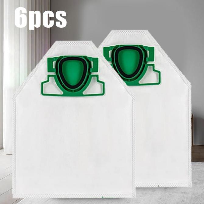 MUZACIO 6pcs Kantong Debu Vorwerk Universal Vk200 Fp200 Kantong Debu Vorwerk Dapat Dicuci