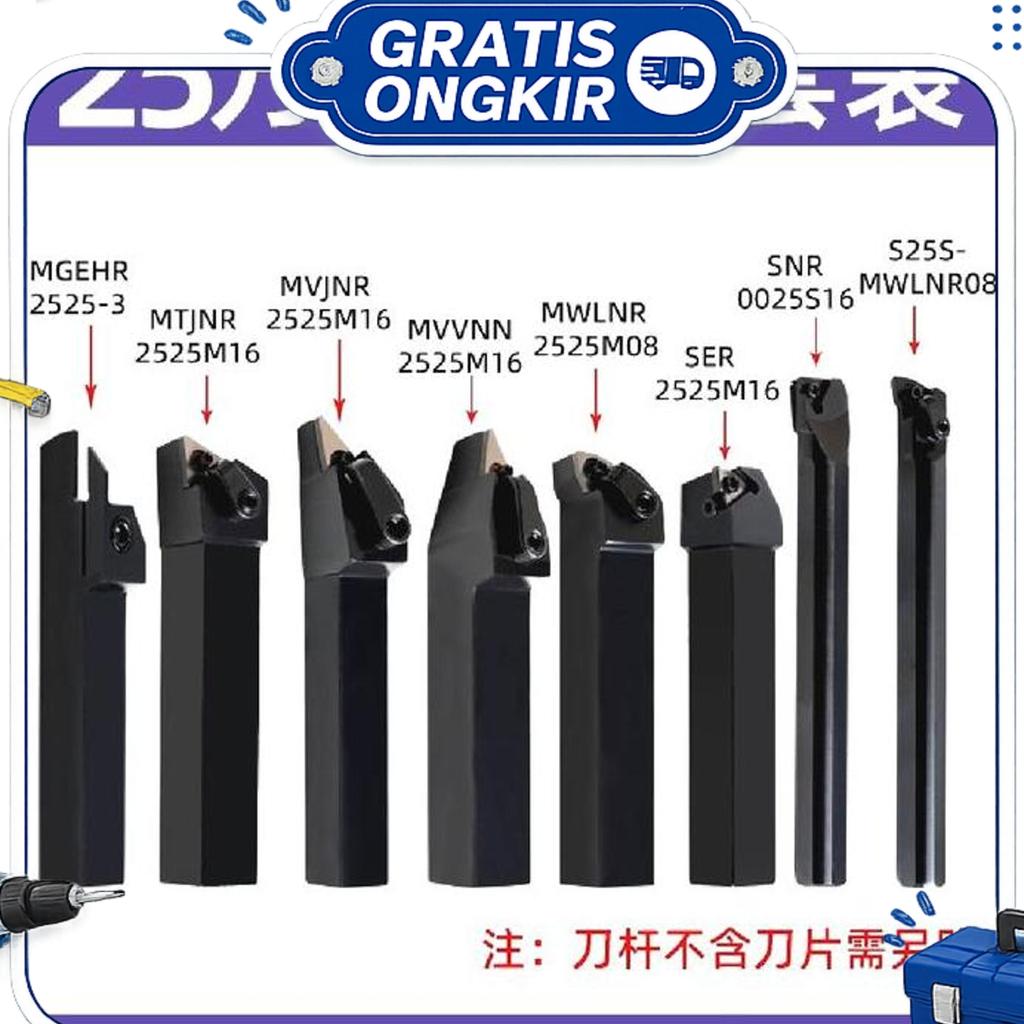 Holder Bubut Set Holder Bubut 2525 Turning Holder 2525 1Set Isi 8Pcs Holder Bubut