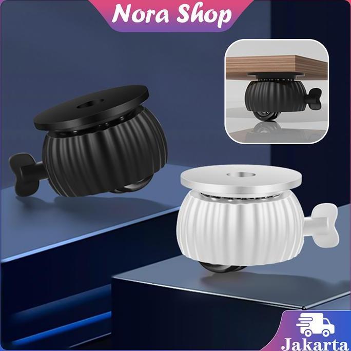 IUMAORI 4pcs Roda Tempel Mini 360 Putar Roda Universal Roda Kecil Lemari Roda Kecil Tempel Roda Furn