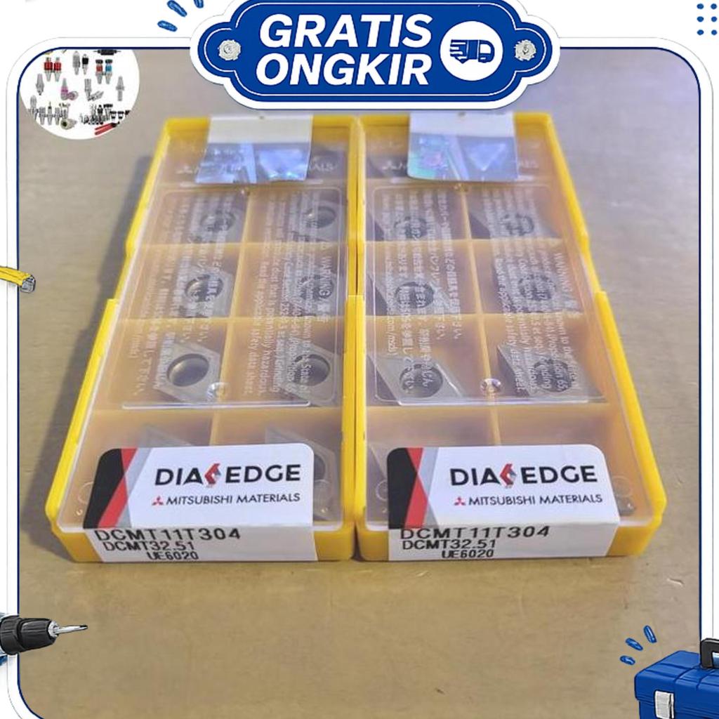 Dcmt 11T304/08 Ue6020  Mitsubishi Original Insert Bubut Dcmt 11 Mata Bubut Dcmt 11T308