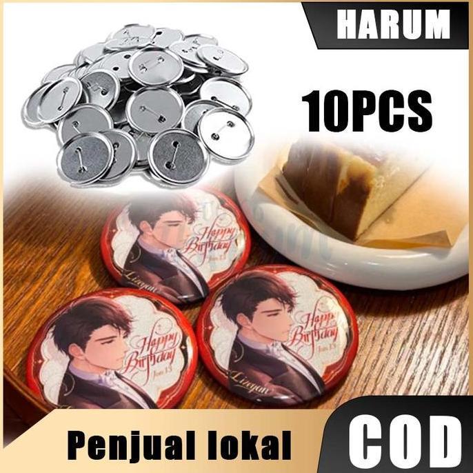 MUZACIO 10pcs Pin Button 44mm 32mm Pin Peniti Custom DIY Pin Bros Aesthetic Pin Button Plus Aluminiu