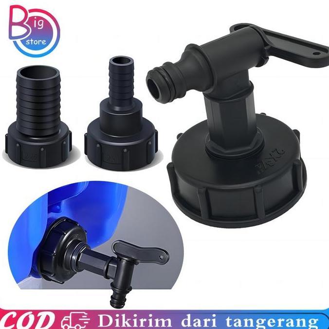 LEKCTROM Konektor Tangki IBC S60x6 IBC Tank Adaptor Kran Air Adaptor Tangki IBC Adapter Konektor Air