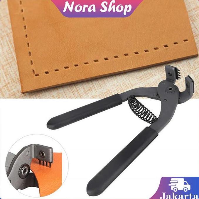 IUMAORI Tang Pembolong Kulit 4mm Punch Hole Kulit Leather Craft Hole Stitching Punch Alat Pelubang K