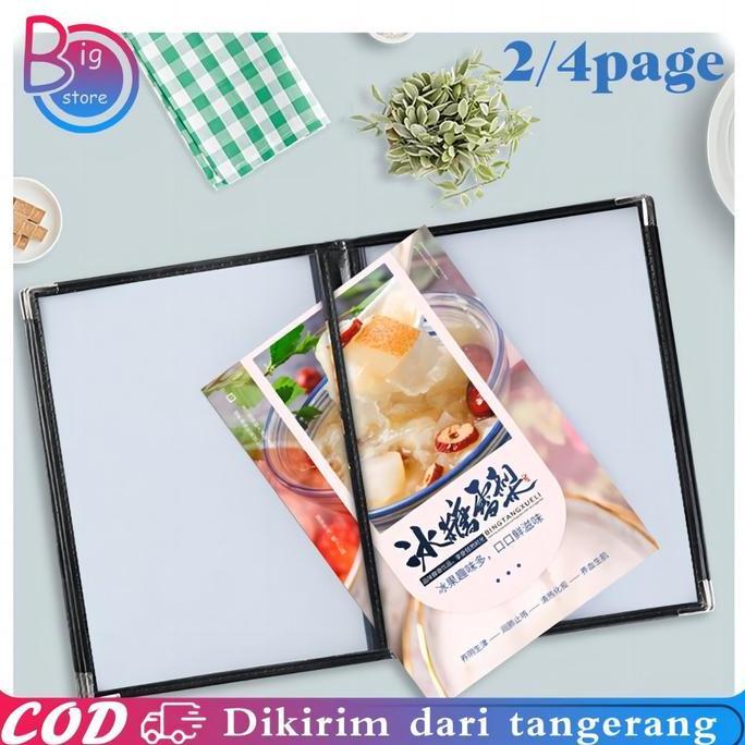 LEKCTROM Buku Menu Restoran A4 Sampul Buku Menu Hitam Cover Menu A4 Cover Buku Menu