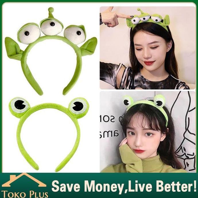 MATSURIKO Bando Rambut Motif Mata Katak Bando Taekook Run Bts / Headband Frog Lucu / Bando Kodok Ban