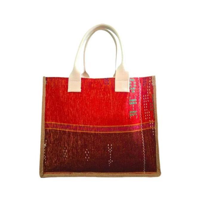 DS275 - Tas Goni Laminasi Batik Tas Ulos/Tote Bag/Tas Motif Seni dan Unik/Tas Wanita