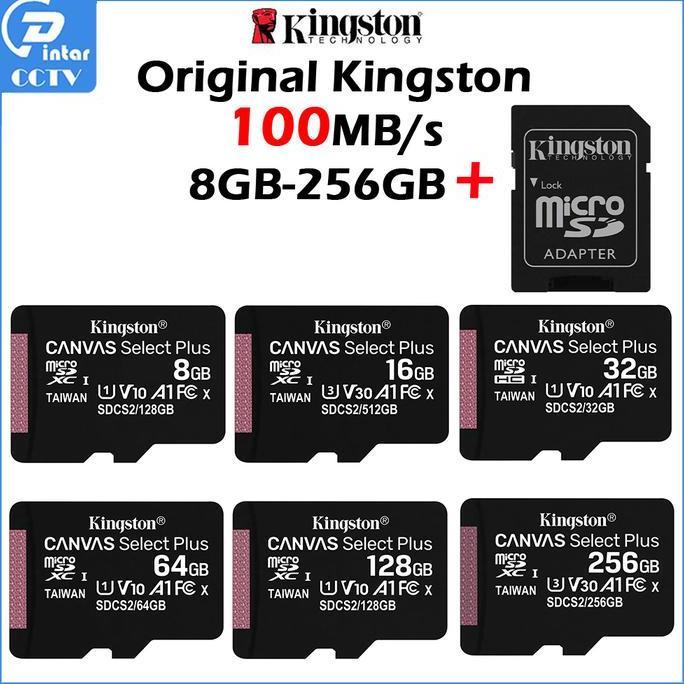 Original Kingston SDCS2 Memory Card Canvas Select Plus Micro SD 8GB 16GB 32GB 64GB 128GB 256GB TF Ca