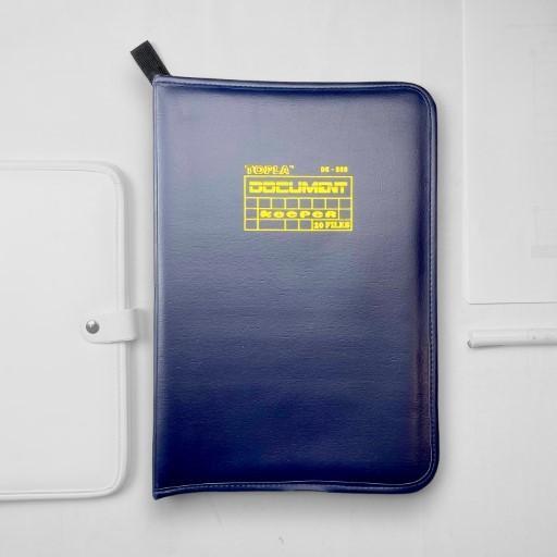 Topla Map Dokumen Keeper Resleting Anti Air Kulit / Map Document Keeper F4 (Folio)