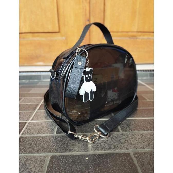 DR124 - Tas Selempang Transparan / Tas mika pvc anisa (free gantungan)
