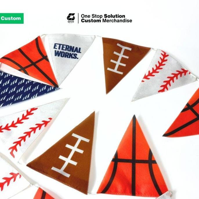 // Bendera Kain Segitiga Custom | Wedding Flag | Bendera Festival | Bendera Dekorasi //