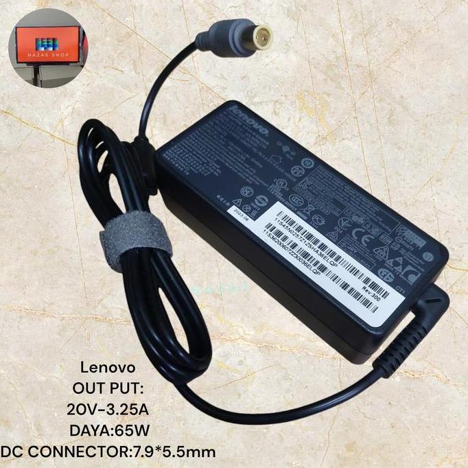 ADAPTOR CHARGER LENOVO THINKPAD X230 X230I 20V-3.25A 65W ORIGINAL MURAH