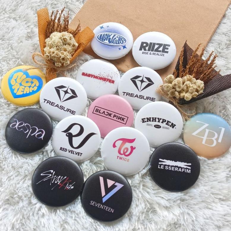 Pin Ganci Logo Kpop | Pin Doff 44mm | Pin Kpop | Ganci logo Kpop
