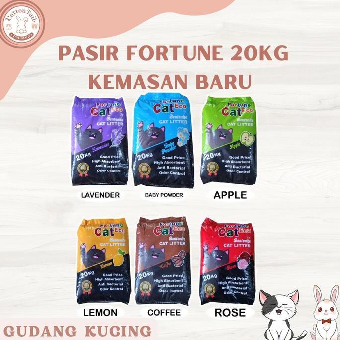 PASIR KUCING GUMPAL FORTUNE CAT 20kg / FORTUNE CAT 20KG ( OJOL )