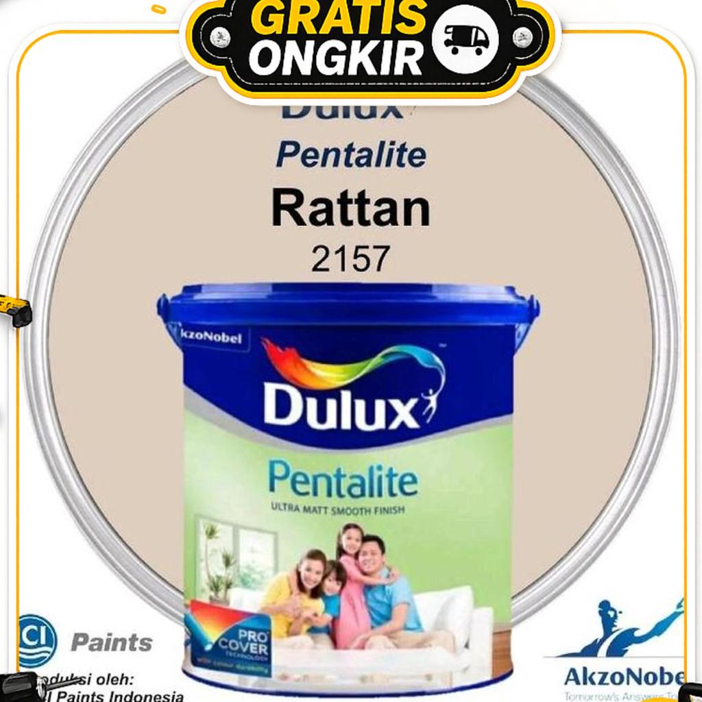 Cat Dulux Pentalite 2.5 Lt / Cat Tembok Interior Warna Ready Mix /  Cat Tembok Dulux Tembok Dalam Ob