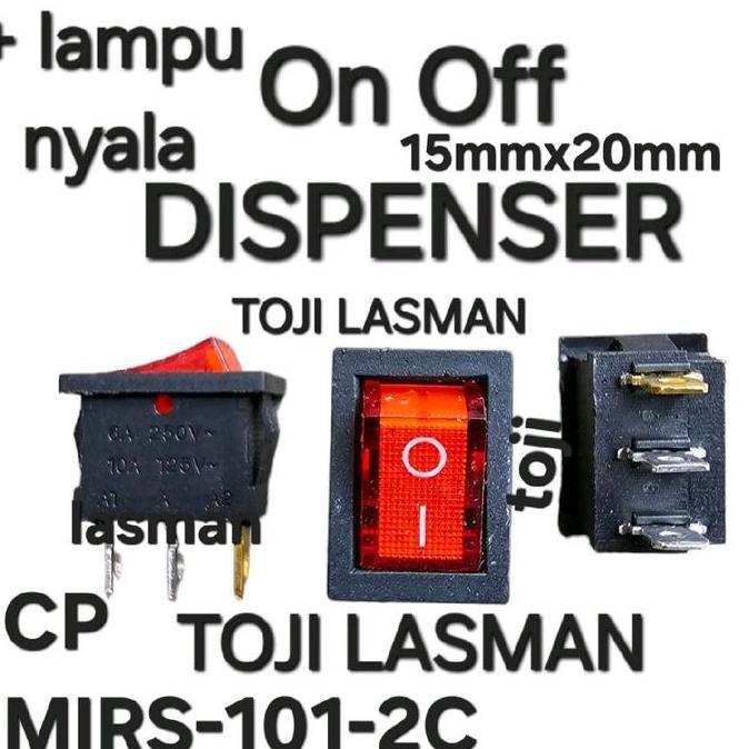 GLOSIR ( SWITH 3P + LAMPU ) ROCKER SWIT SWITCH SAKLAR DAYA ON/OFF KUTUB TUNGGAL ( SINGLE-POLE ROCKER