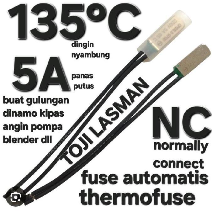 ( 135C 5A FUSE KOTAK ) SEKERING SEKRING OTOMATIS AUTO ON OFF SEGI THERMOSTAT THERMOFUSE BIMETAL FUSE