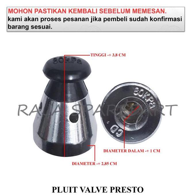 PVP PLUIT PANCI PRESTO / PLUIT PRESTO TUTUP PANCI / PLUIT VALVE PRESTO RSP27