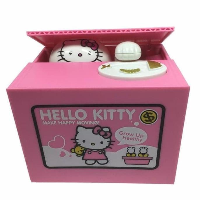 IDHIAYI Hello Kitty Piggy Bank Coin - Celengan Koin Bentuk Kucing Kitty