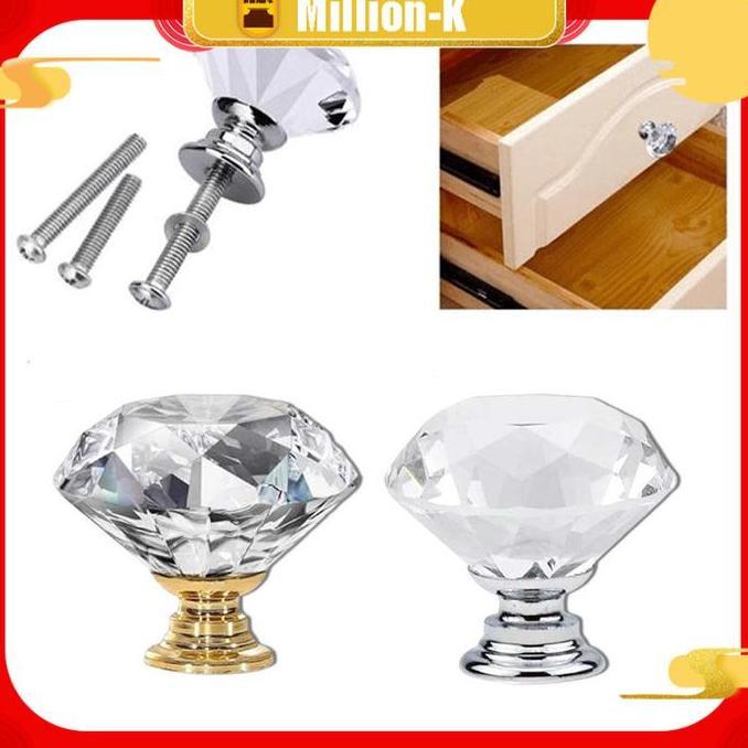 MEZIKUSA Crystal Knob / Kristal Handel Pintu Lemari / Tarikan Laci Kristal