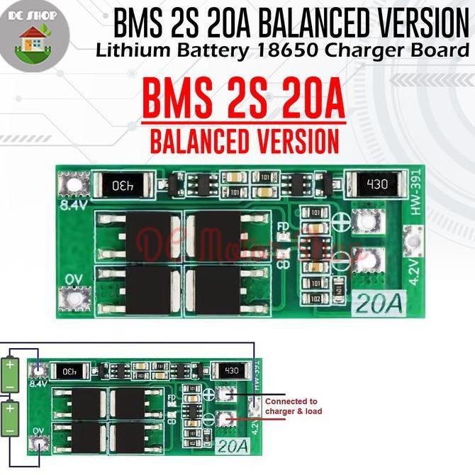 IDHIAYI Lithium Battery 18650 2S 20A Charger BMS Protection Board Balance