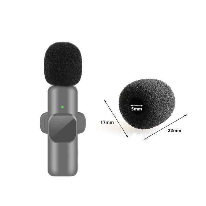 BUSA mic clip on wireless Bluetooth headset spon mic mini lidi kecil foam microphone